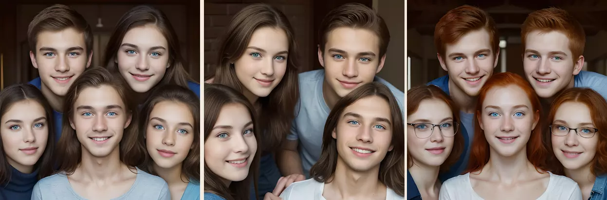Foto einer gemischten Gruppe