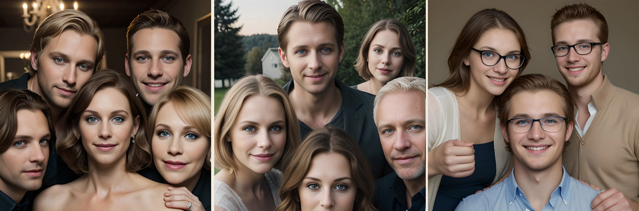 Foto einer gemischten Gruppe