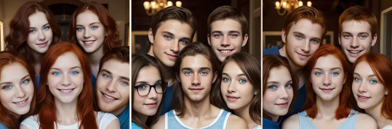 Foto einer gemischten Gruppe